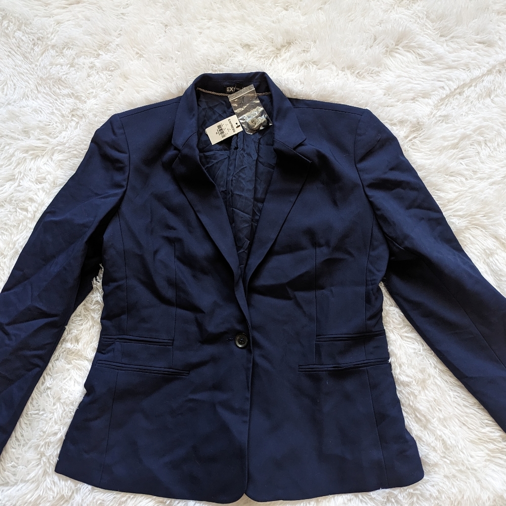 Express Navy Blue Suit Jacket Size 14